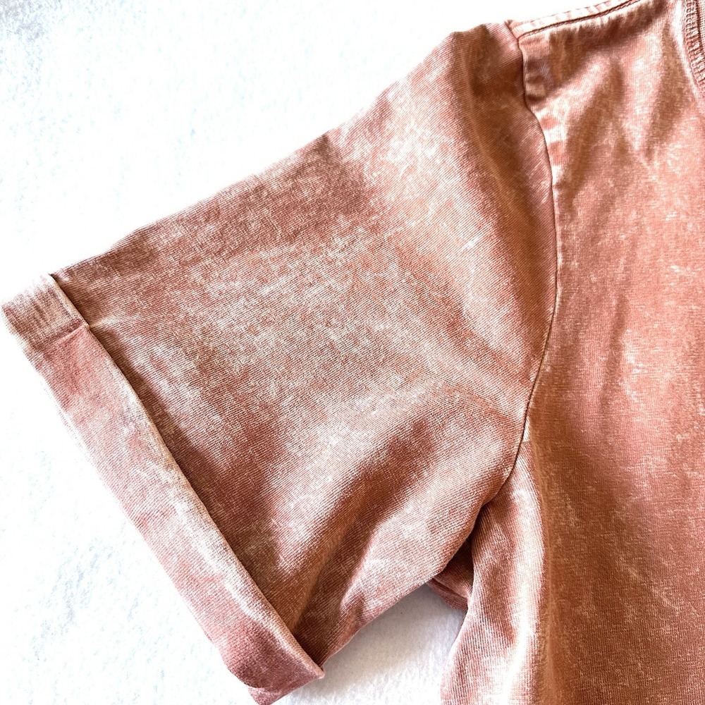 Cleo + Wolf S‎ Small Vodka Bad Decisions Mini Knee T-shirt Dress Terracotta - Picture 5 of 10